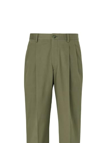 Paul Fredrick Men's Cotton Stretch Twill Pleated Pants2