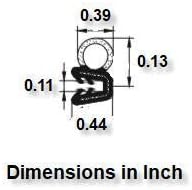 Small Bulb Rubber Seal for Electric Panel Boards - Length 25 Feet (7.65 M)
