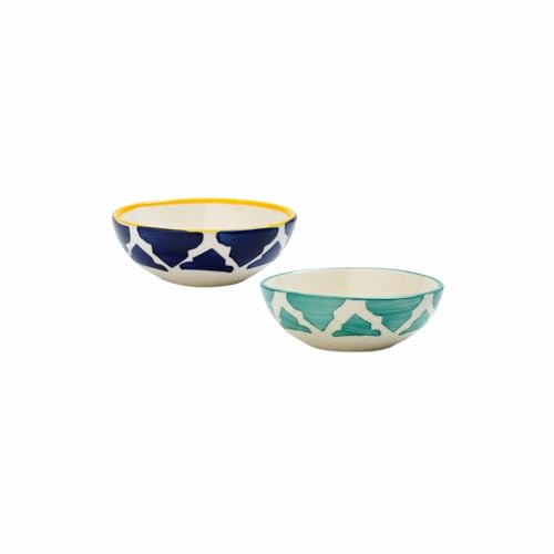 Image of Ceramic Bowls for Daily Meals - Good for Morning Breakfast, Smoothie Bowls, Vegetables, Soup, Pasta, Snacks Rice, Ice Cream, Soup, Noodles, Microwave and Dishwasher Safe (Random, Set of 2)