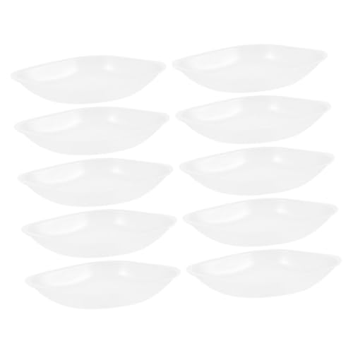 BUGUUYO 10pcs Plastic Weighing Pan Small Weighing Trays Storage Trays Weighing Plates Dry Powder Containers Portable Weighing Trays Lab Equipment Labs Supplies Measuring Weigh Boat