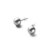 パール ピアス コットンパール 真珠 チタン レディース クラシカルグレー シルバー 8mm ブランド10年保証
