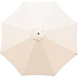 SDFGO Sonnenschirmbespannung Ersatz Für 8-armigen Sonnenschirmbezug Ersatzbezug Mit 300 cm Durchmesser Und 8 Streben Ampelschirm