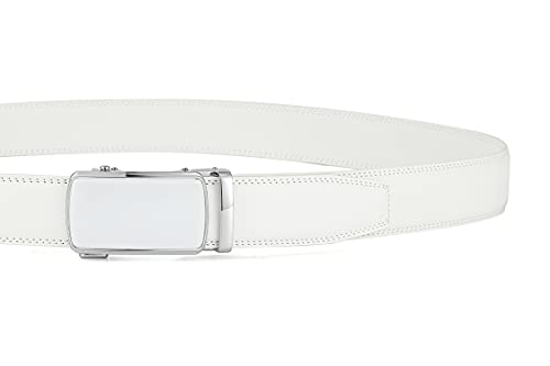 Image of Lingli Men's Belt,Ratchet Dress Belt with Automatic Buckle Brown /Black-Trim to Fit-35mm wide