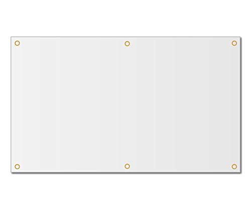 3'x5' Blank White Vinyl Banner - Grommets - 13oz