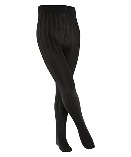 Collants de qualité supérieure FALKE Classic Rib K Ti en maille de coton noir