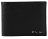 Calvin Klein Carteira masculina de couro dobrável genuíno, proteção RFID, preta com caixa, Branco, Minimalista