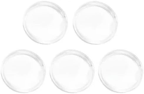 Set de 5 cajas redondas transparentes para monedas 38.6mm miniatura 1