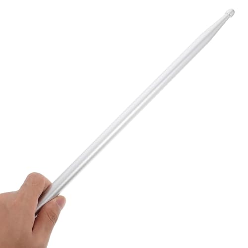1 par de baquetas para batería de aleación de aluminio, modelo 5A, accesorios musicales de percusión (plata) miniatura 2