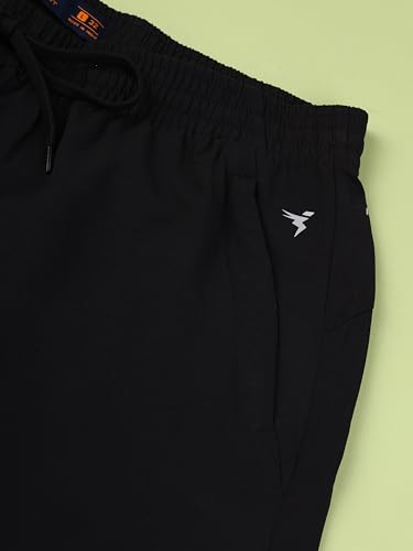Image of TECHNOSPORT Mens Regular Fit Solid Woven Track Pant for Activewear, Regular Use and Quick Dry, (Non- Stretchable)