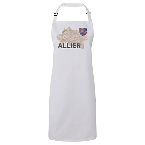 Tablier Cuisine Blanc Anti Taches Carte Ancienne Allier 03 Laon