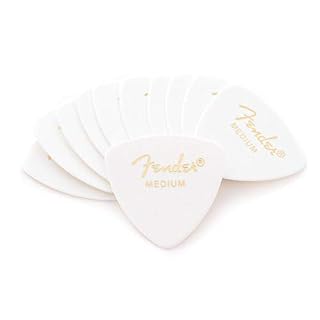 Fender 346 Forme Classic Médiators – White – Medium – Set de 12 - Les Beatles, Paul McCartney, John Lennon, RIngo Starr, George Harrison