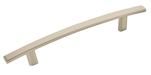 Amerock | Cabinet Pull | Satin Nickel | 5-1/16 inch (128 mm) Center to Center | Cyprus | 1 Pack | Drawer Pull | Drawer Handle | Cabinet Hardware