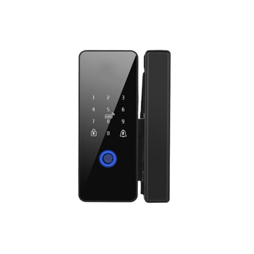 GUHKPFIX Cerradura de Puerta con Huella Dactilar Tuya, for Marco de Hierro de Madera, Vidrio, Bluetooth, Cerradura biométrica electrónica Inteligente, Control Remoto RFID de 13,56 MHz