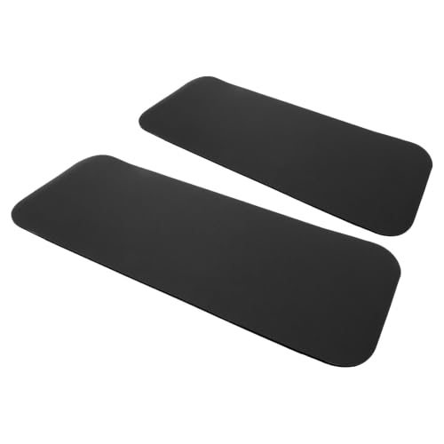 Tapetes para equipo de ejercicio antideslizantes y absorbentes de vibración, negro, 70x28 cm, PU, 2 piezas miniatura 1