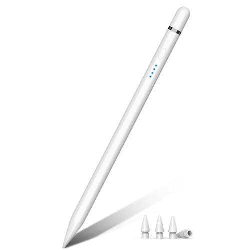 Pencil 1st Generation for iPad A16 (2026-2018) Pencil USB C Fast Charging and Magnetic with Tilt Sensitivity & Palm Rejection for iPad Air 3/4/5/M2/M3 Mini 5/6/7 i-Pad 6-11 Pro 11/12.9/M4 (White)