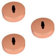 3 Pack Rose Gold Ceiling Rose 100mm Metal Round Ceiling Canopy Side Entry Cord Grip Base Cover Plate for Pendant Light Fittings Modern Pendant Ceiling Lights Lamp Holder Base Home Lighting Accessory