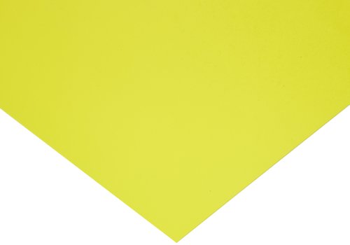 Image of PVC (Polyvinyl Chloride) Shim Stock, Flat Sheet, Yellow, 0.020 inch Thickness, 5 inch Width, 20 inch Length (Pack of 10)
