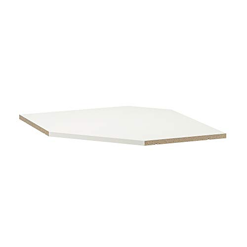 UTRUSTA - Estante para armario de pared esquinero, 68 cm, color blanco