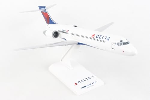 Skymarks Delta Boeing 717 Model Airplane 1/130 Scale – Highly Detailed Snap-Fit Aircraft with Display Stand for Aviation Collectors Ages 14+