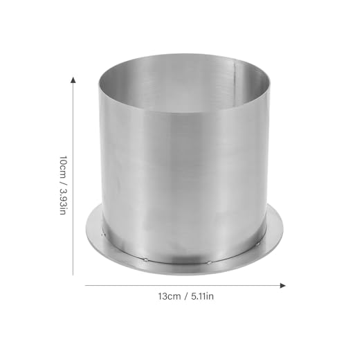 Image of STOBAZA 4.92 Inch Stainless Steel Drop-in Trash Chute Grommet Round Built-in Countertop Garbage Trough Kitchen Waste Disposal Insert Space-Saving