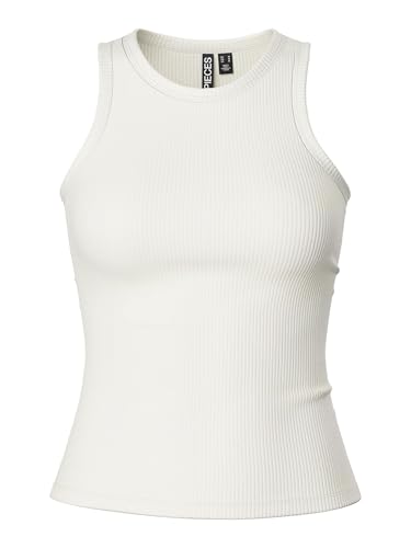 PIECES Pcruka Noos BC-Camiseta de Tirantes Tipo bóxer Top, Cloud Dancer, XL para Mujer