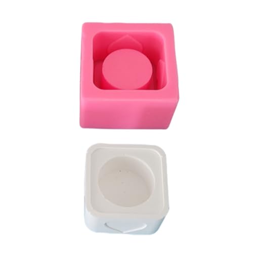 Moule silicone carré bougeoir cœur décor table - 2