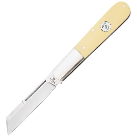 BEAR AND SON - MANUAL - 3.75 - Sheepfoot - 1095 Carbon Stainless Steel - Yellow Delrin - 1095 Carbon Steel Blade - C3180 Cover