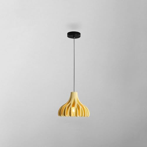 Suspension moderne en résine E27 luminaire suspendu nordique jaune