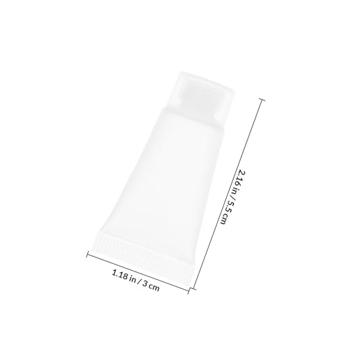 ULDIGI 50 Stück 50 Stück Reise Zahnpastatuben 5ml Nachfüllbare Kosmetik Quetschtuben aus Kunststoff mit Schraubverschluss Auslaufsichere Kleiner Flaschen für Lotion Creme und Shampoo
