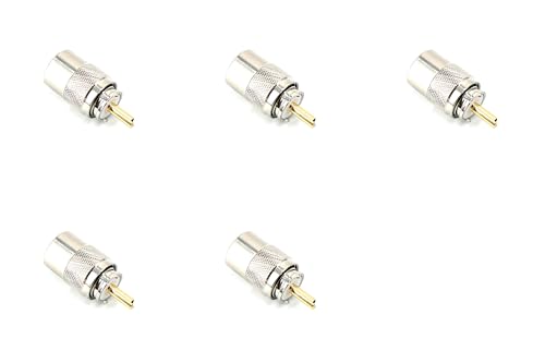5 Stck. MAAS PL-Stecker für 5mm Koaxialkabel PL259/6 -RG58-H155-Aircell 5-Hyperflex 5-2,10 Euro/Stck.