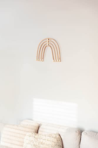 Soboho Bamboo Rainbow Wall Hanging Rattan Wall Decor - Boho Rainbow Decor For Girls Bedroom, Boho Rainbow Classroom Decor, Rainbow Wall Decor, Bohemian Wall Decor, Wicker Wall Decor (11.5In X 14.5In) #TOP7