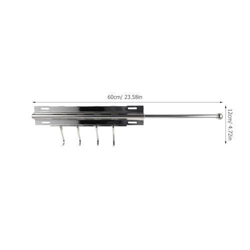 Barre télescopique réglable pour optimiser le rangement des petits placards - 3