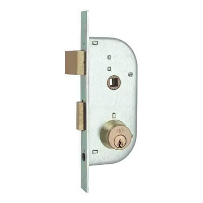 Serratura MG 147.32.0 cilindro tondo fisso 2 mandate e scrocco catenacci in ottone