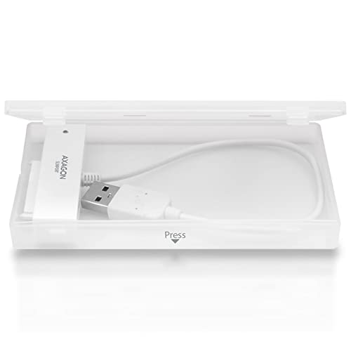 AXAGON USB 2.0 External Hard Drive Enclosure for 2.5 Inch SATA I/II/III, SSD, HDD Hard Drives, White - Image 3
