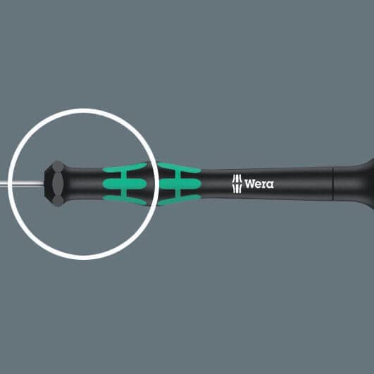 Image of Wera 05118010001 Kraftform Micro 2035 Slotted Electronics Precision Screwdriver, 3mm Head, 80mm Blade Length