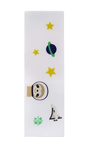 Teak Tuning Planche de touche graphique, paresseux dans l'espace,Graphiques adhésifs pour personnaliser votre plateau de 32 mm,110 mm de long, 35 mm de large,Vinyle imperméable,Mini lime inclus Cover