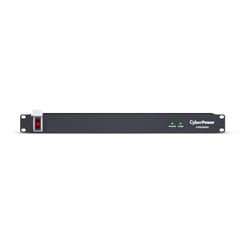 Image of CyberPower CPS815RMS Surge Protector | 125V /15A, 1800 Joules, 8 Outlets, 6ft Power Cord, 1U Rackmount, UL Listed