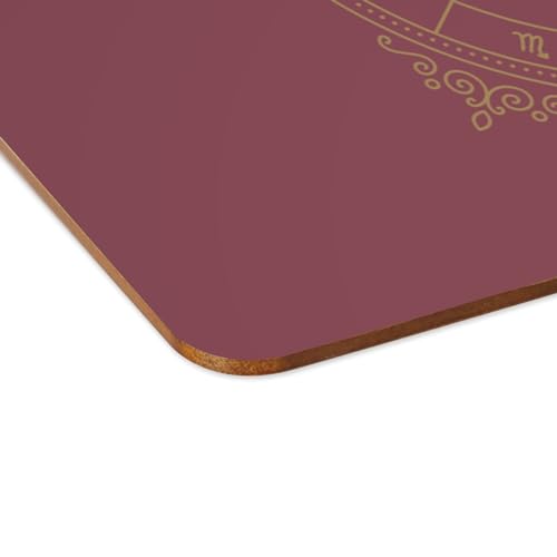 Sets de table liège rouge grand format pour protéger vos meubles avec style tarot astro - 4