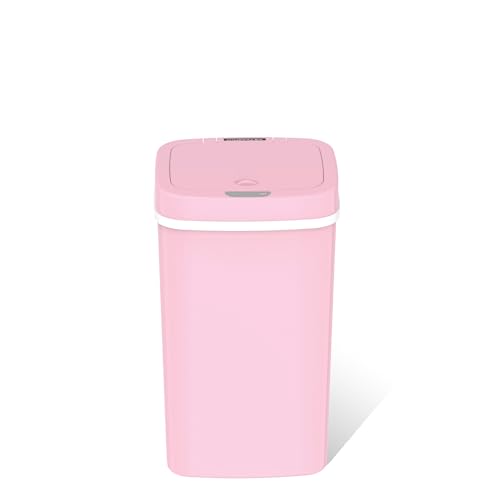 Ninestars NPT-16-1PK Automatic Touchless Motion Sensor Diaper Disposal Trash Can with lid, 4.2 gallon/16 L, Pink, Plastic