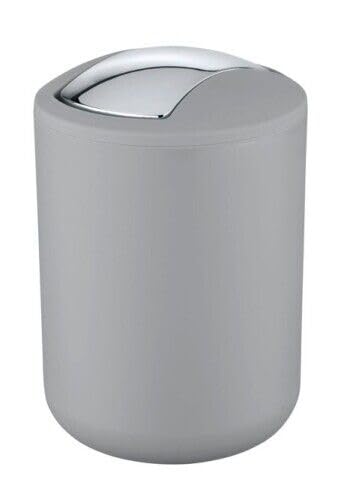 EliteKoopers 1Pcs 6.5 Litre Grey Round Table Top Swing Bin Kitchen Waste, Cosmetics Small Bin For Home, Living Room, Kitchen, Bathroom, Office, Car etc.
