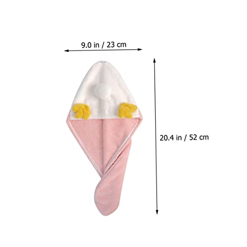 Luxshiny Chapéu De Lã Coral Para Cabelo Seco Toalha De Secagem Rápida Touca De Banho Microfibra Chap