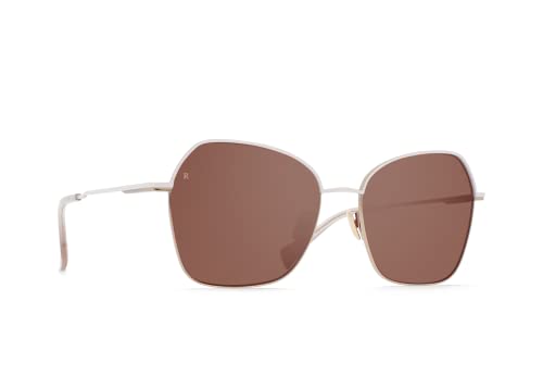 Raen - Zhana - Womens Designer Angular Sunglasses Uv Protection - Silk/Teak Polarized Lens (Size 57 Mm) #TOP1