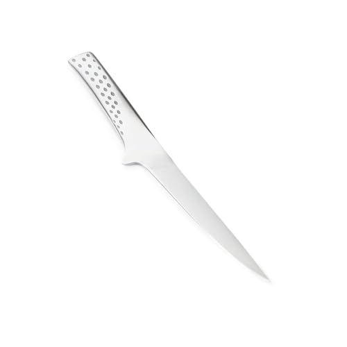 Weber Deluxe Nóż do filetowania (ostrze 16 cm), idealny do mięsa i filetowania ryb, z wysokiej jakości niemieckiej stali nierdzewnej, dodatkowo naostrzony, ergonomiczna rękojeść - Srebrny (17067)