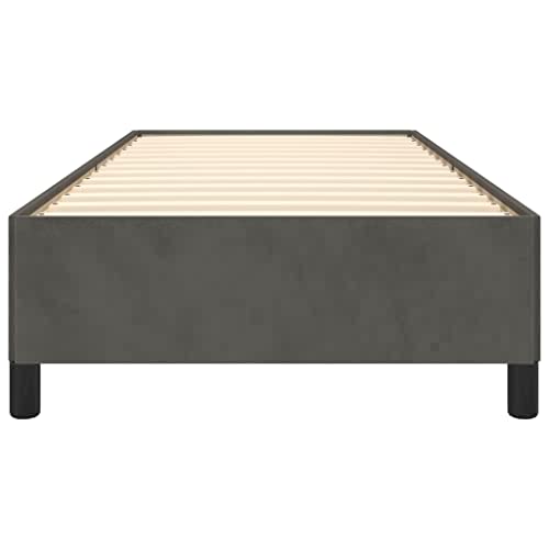 DYRJDJWIDHW boxspringbett 180x200,Bett 180x200,boxspringbett Bettgestell Dunkelgrau 90x200 cm Samt – Bild 7