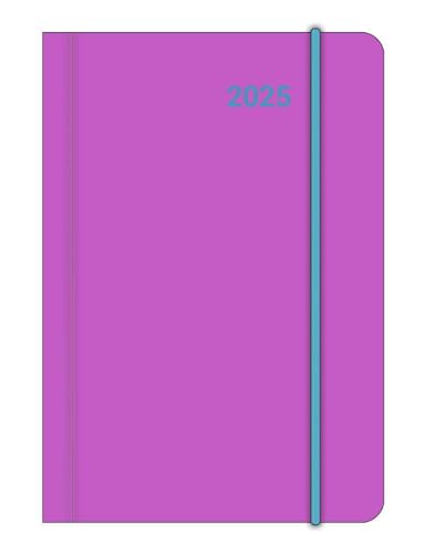 N NEUMANNVERLAGE - ELECTRIC RAVE 2025 Mini Flexi Diary, 8x11,5cm, Taschenkalender mit flexiblem Kartonumschlag, Elastikband und Banderole, Jahres- und ... Kalendarium: Mini Flexi Diary EarthLine
