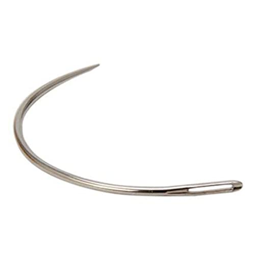 Junyy 4 Pcs/Set Heavy Duty Durable Curved Leather Hand Sewing Needles Repairing Weaving Crafts Sewing Needles Set(Silver) #TOP7