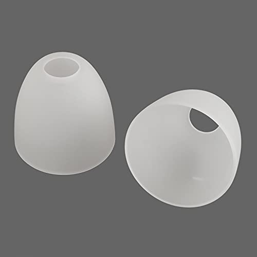 Image of Giluta 4 Pack Bell Shaped Glass Shade Frosted Light Fixture Shades Replacement for Ceiling Fan Light Wall Light,Lipless with 1-5 /8-inch Fitter Opening