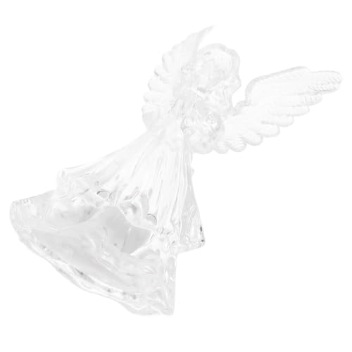 SEWOART Lámpara de Mesita de Noche Luz LED Multicolor, Figura de Ángel Alas de Cristal, Lámpara Decorativa para Dormitorio y Habitación Infantil, Luz Nocturna Relajante