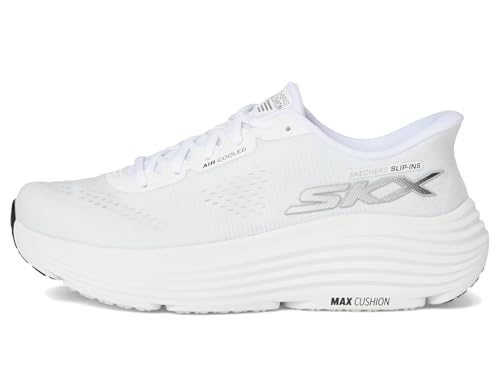 Skechers Max Cushioning Endeavour Hallandale Hands Free Slip-Ins, Scarpe Da Ginnastica Donna, Bianco Nero, 39 Eu - 5