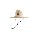 HUK Mens Crushable Straw Hat, Packable Wide Brim Fishing & Beach Hat for Men, Natural, One Size